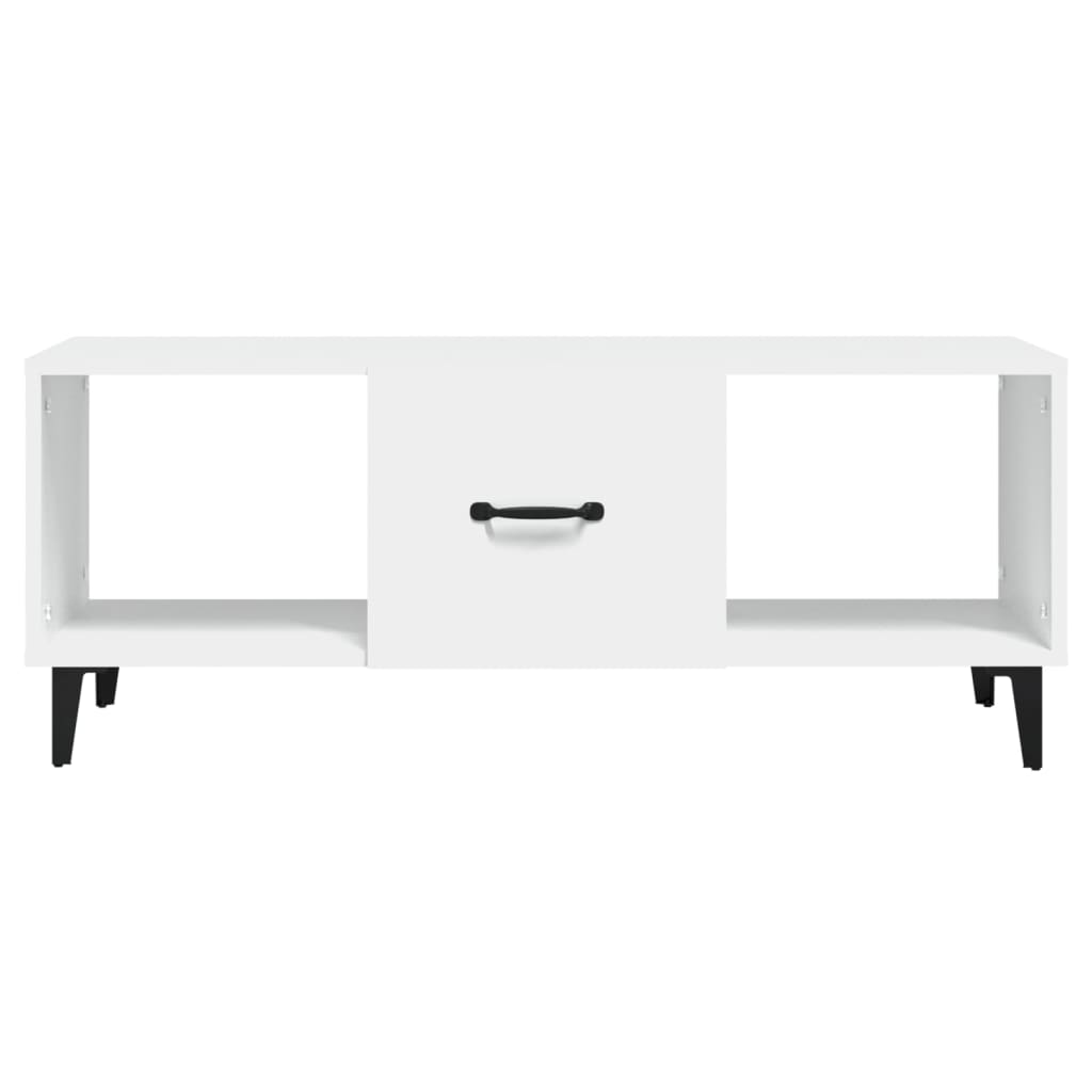 Stolić za kavu bijeli 102 x 50 x 40 cm od konstruiranog drva