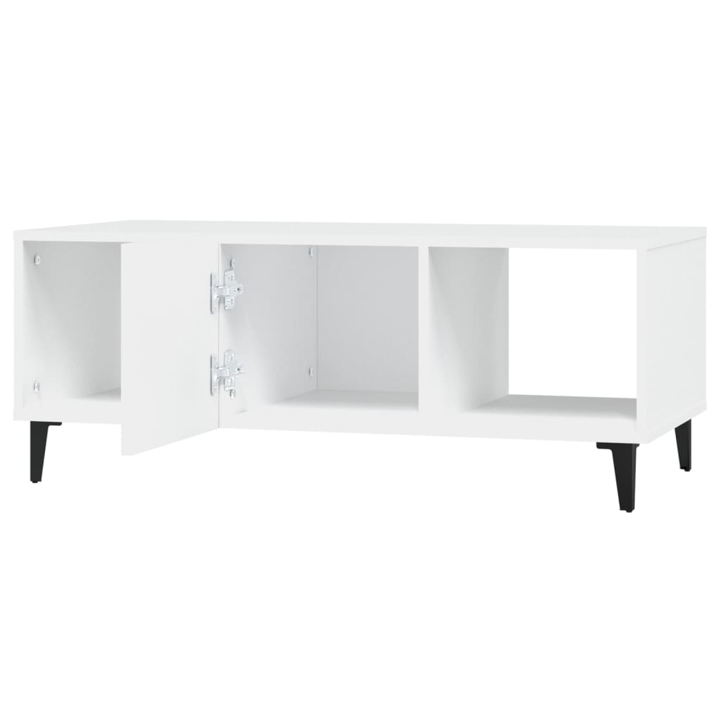 Stolić za kavu bijeli 102 x 50 x 40 cm od konstruiranog drva