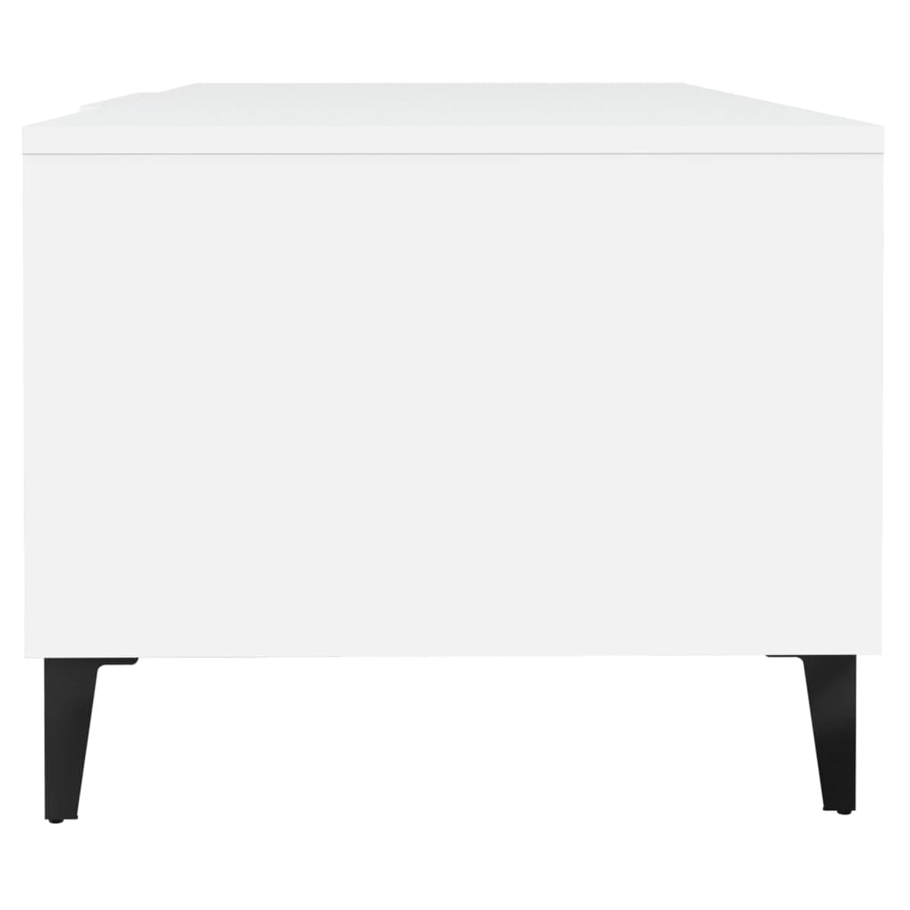 Stolić za kavu bijeli 102 x 50 x 40 cm od konstruiranog drva