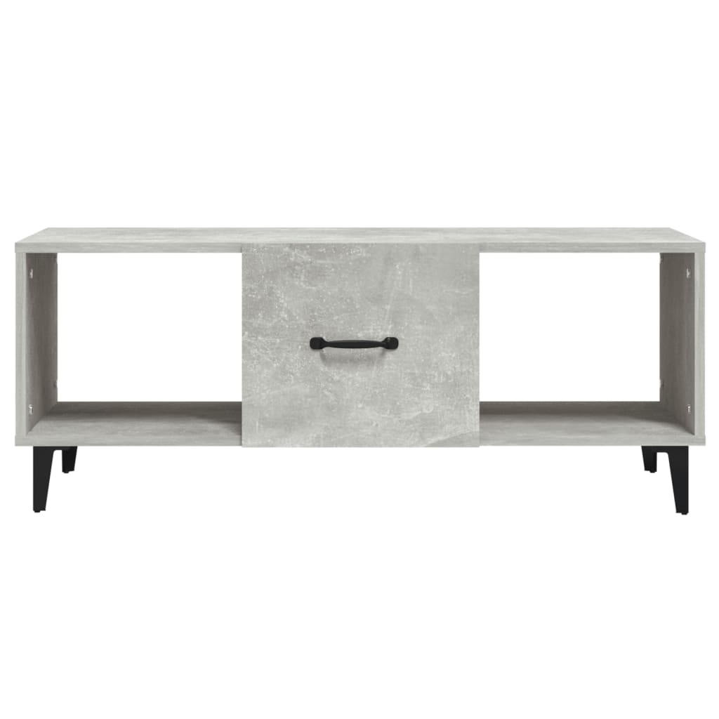 Stolić za kavu boja betona 102x50x40 cm konstruirano drvo