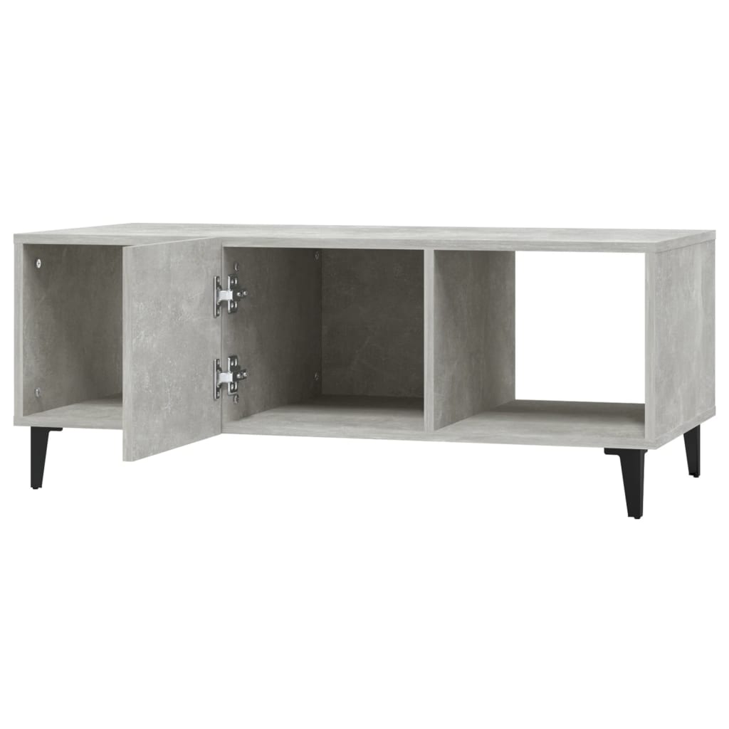 Stolić za kavu boja betona 102x50x40 cm konstruirano drvo