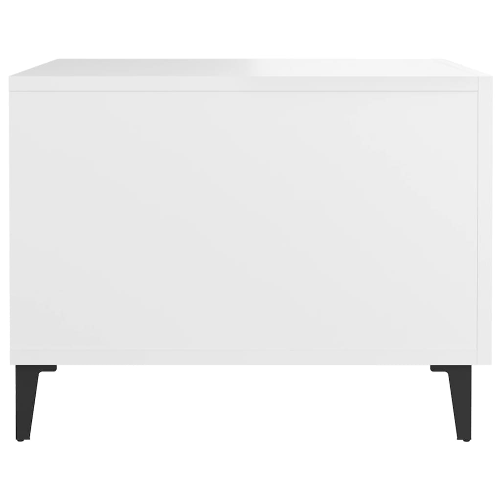 Stolić za kavu s metalnim nogama 2 kom bijeli 50 x 50 x 40 cm