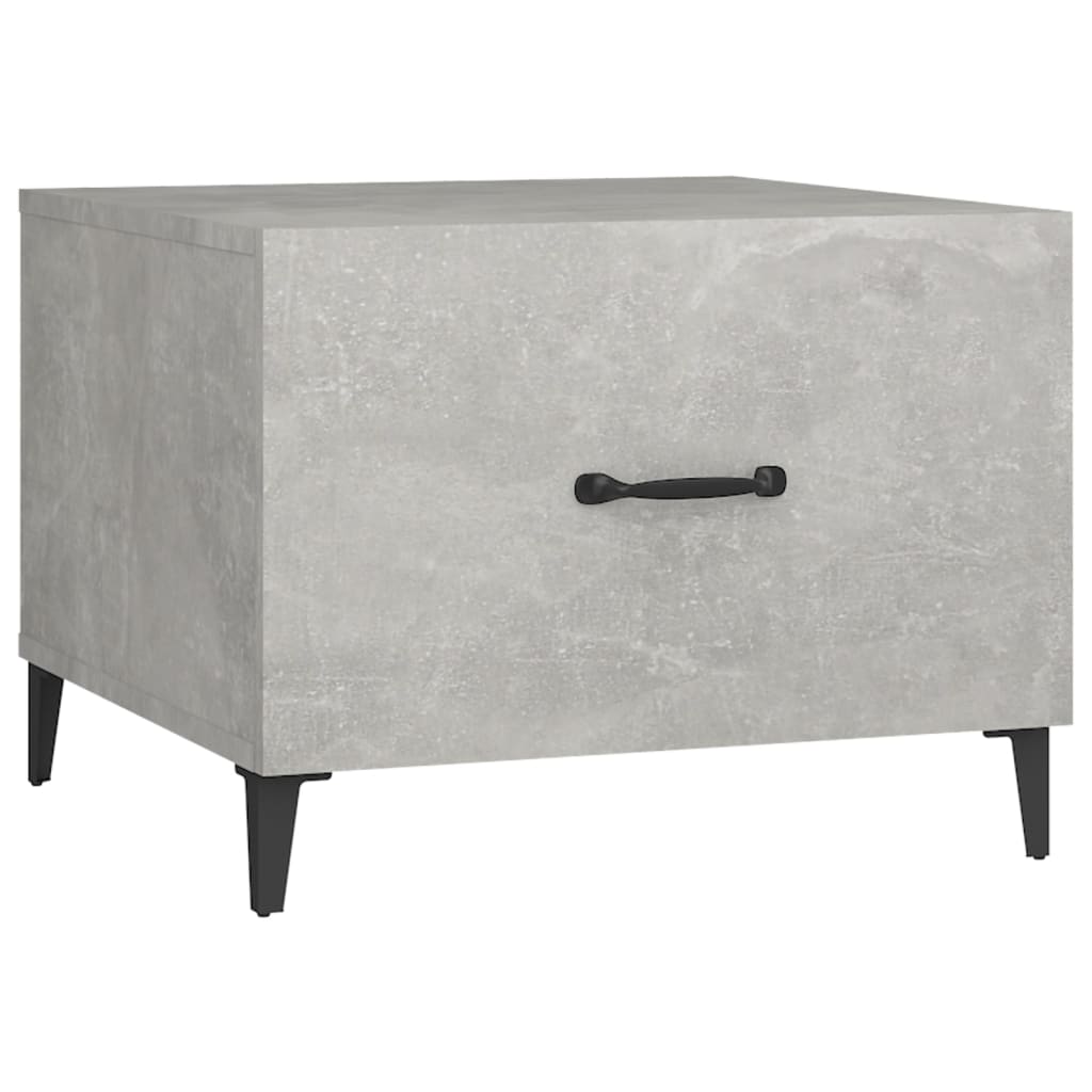 Stolić za kavu s metalnim nogama boja betona 50 x 50 x 40 cm