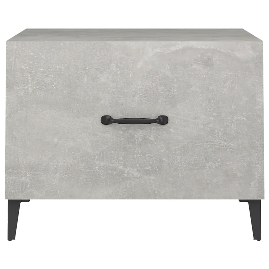 Stolić za kavu s metalnim nogama boja betona 50 x 50 x 40 cm