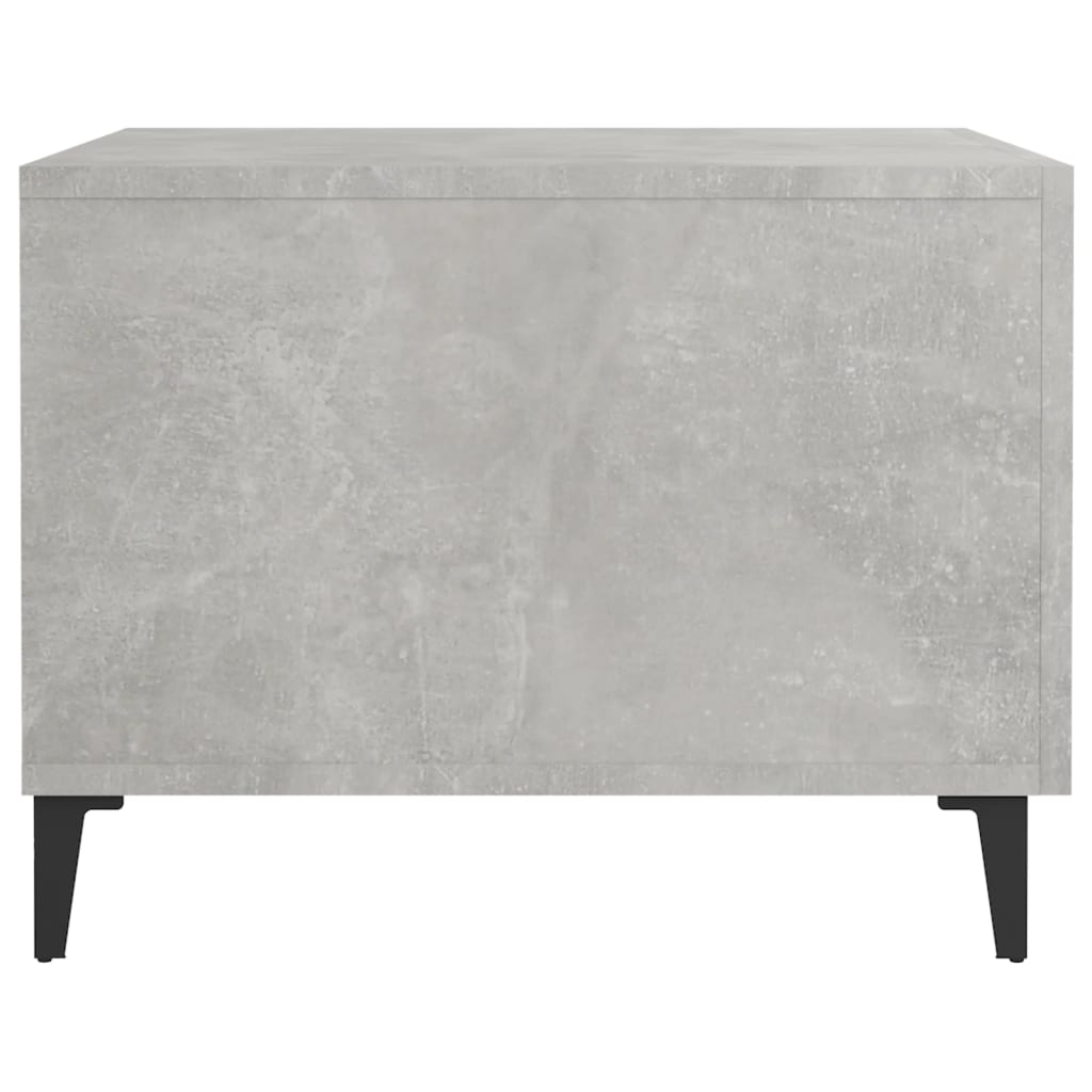 Stolić za kavu s metalnim nogama boja betona 50 x 50 x 40 cm