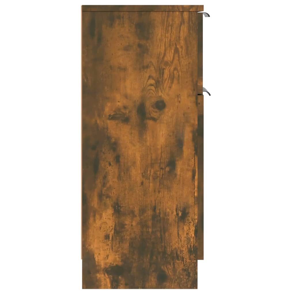 Komode 2 kom boja dimljenog hrasta 30x30x70cm konstruirano drvo