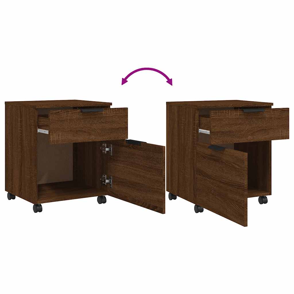 Mobilni ormarić za spise boja hrasta 45 x 38 x 54 cm drveni