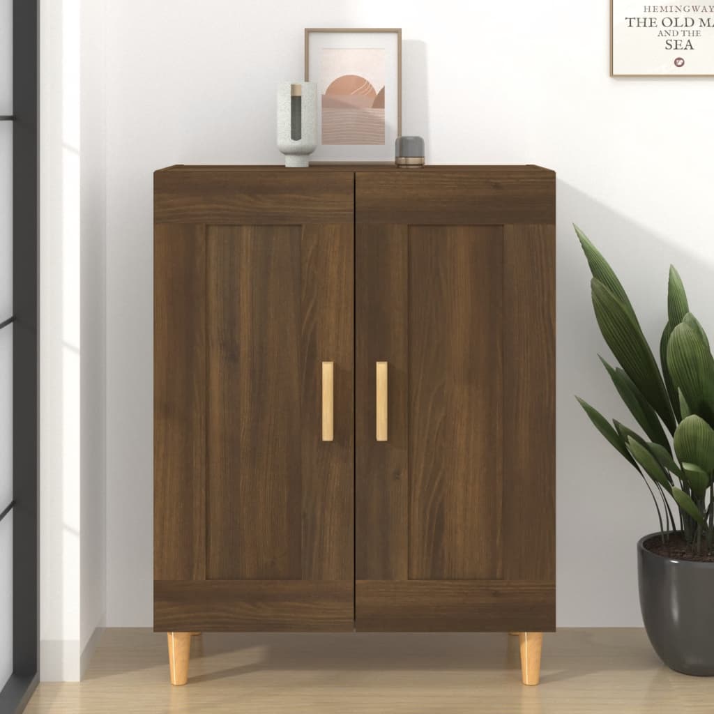 Komoda boja smeđeg hrasta 69,5 x 34 x 90 cm konstruirano drvo