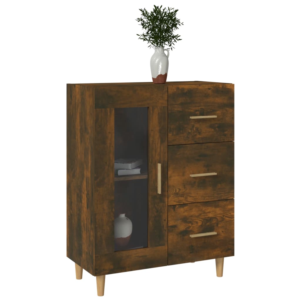 Komoda boja dimljenog hrasta 69,5x34x90 cm konstruirano drvo