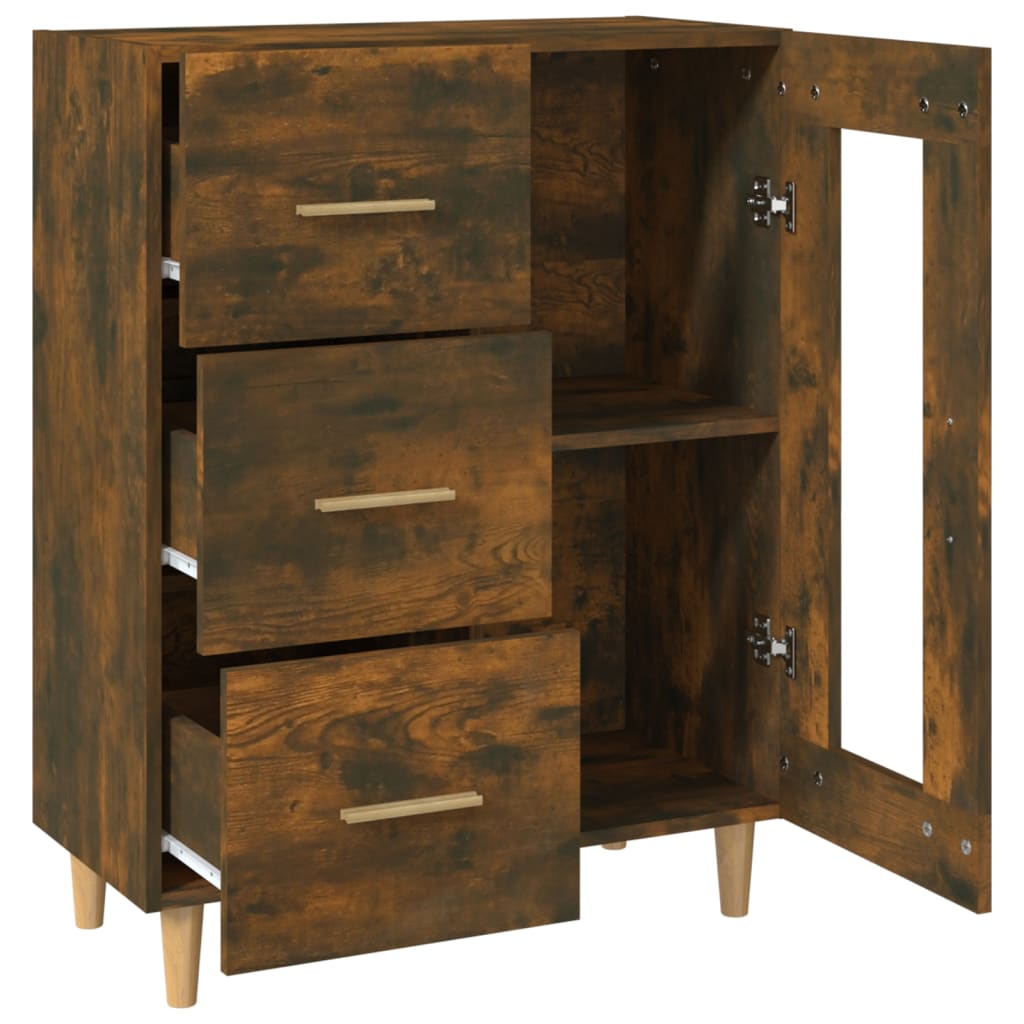 Komoda boja dimljenog hrasta 69,5x34x90 cm konstruirano drvo