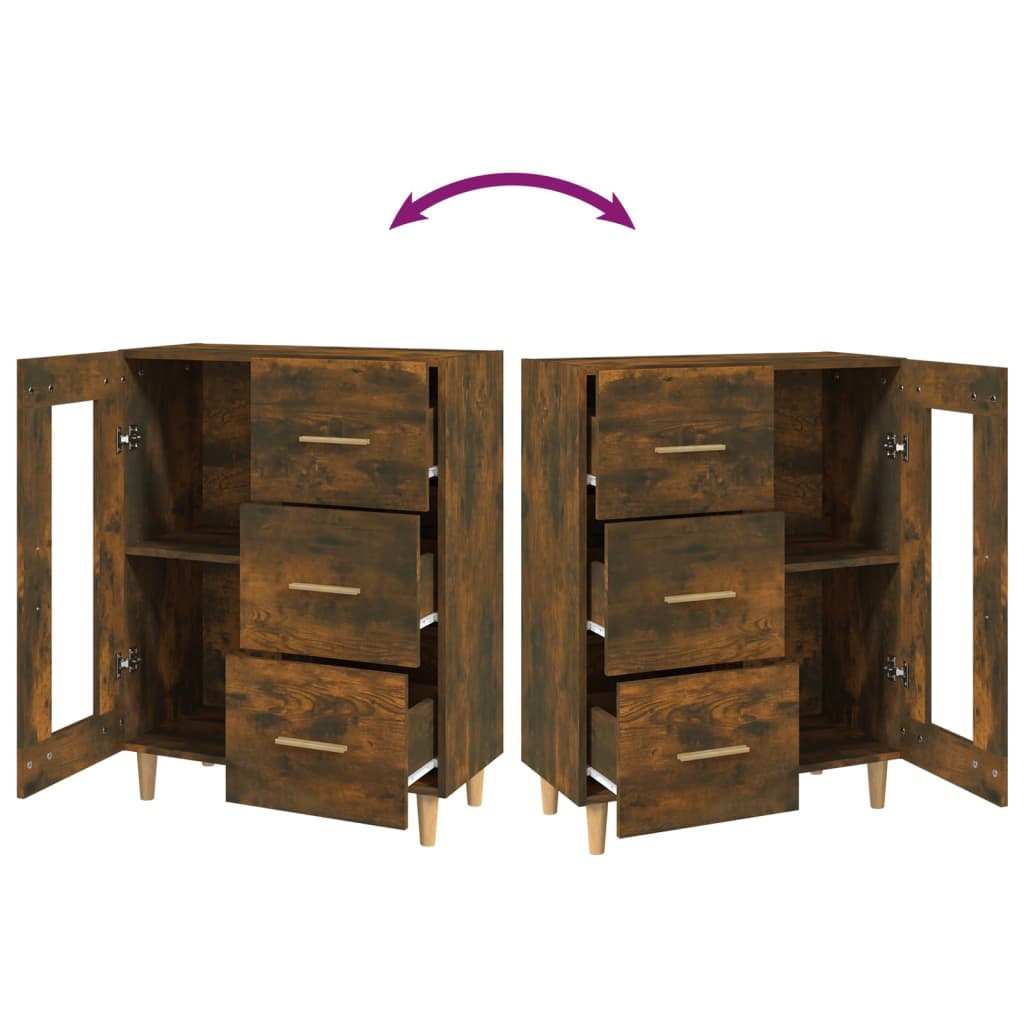 Komoda boja dimljenog hrasta 69,5x34x90 cm konstruirano drvo