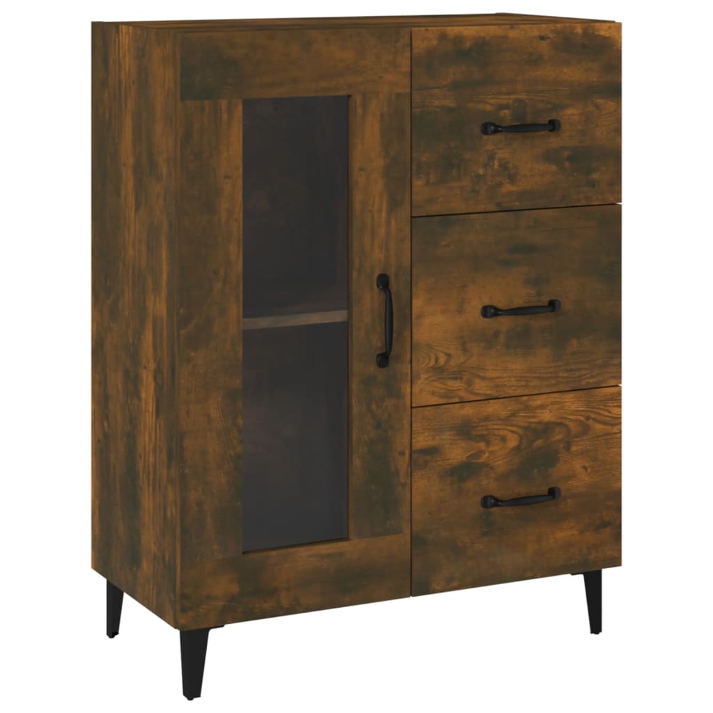 Komoda boja dimljenog hrasta 69,5x34x90 cm konstruirano drvo