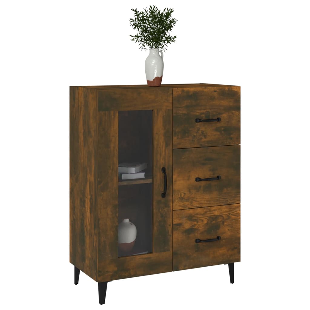 Komoda boja dimljenog hrasta 69,5x34x90 cm konstruirano drvo