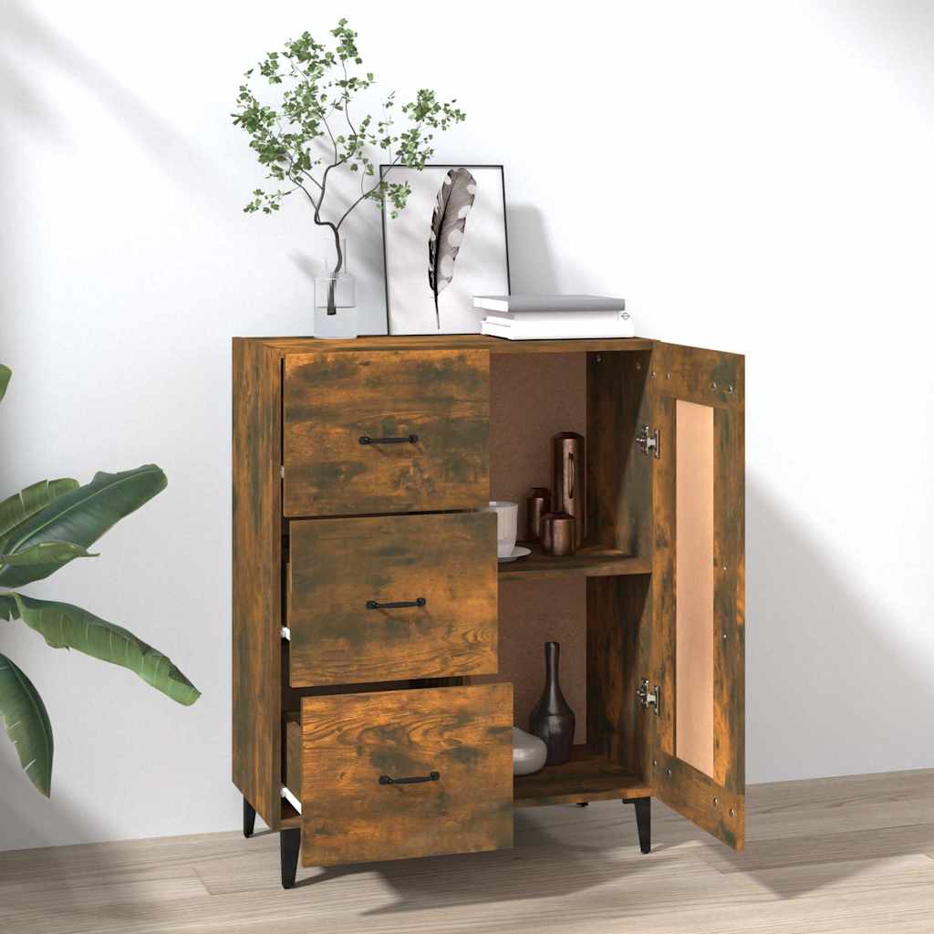 Komoda boja dimljenog hrasta 69,5x34x90 cm konstruirano drvo