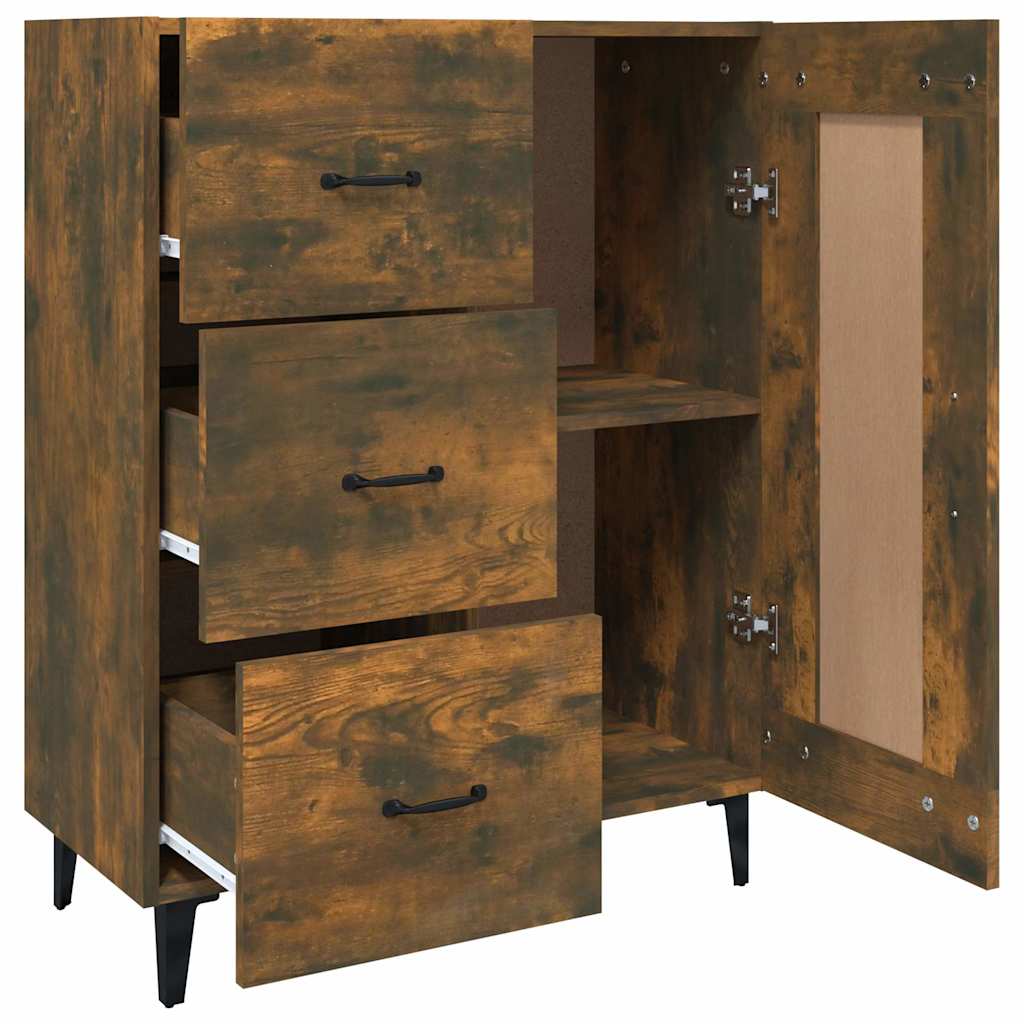 Komoda boja dimljenog hrasta 69,5x34x90 cm konstruirano drvo