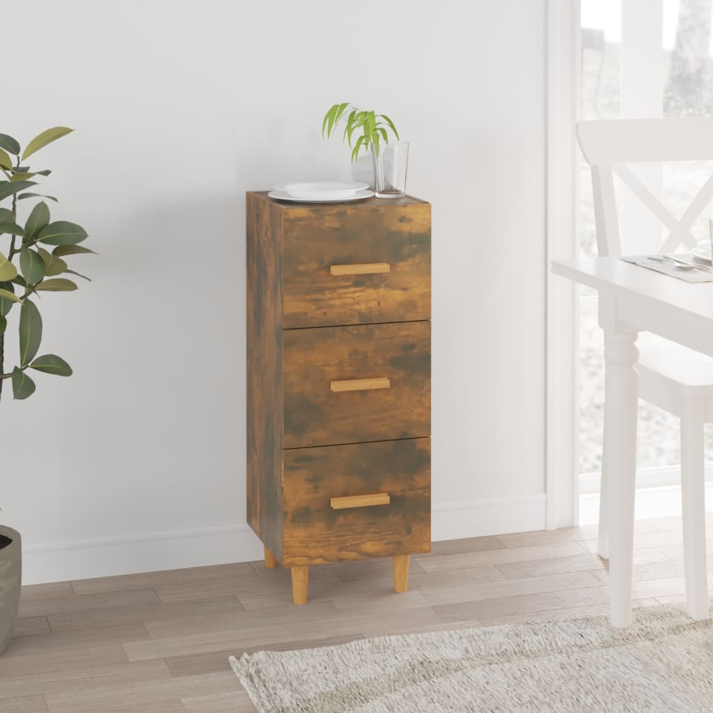Komoda boja dimljenog hrasta 34,5x34x90 cm konstruirano drvo
