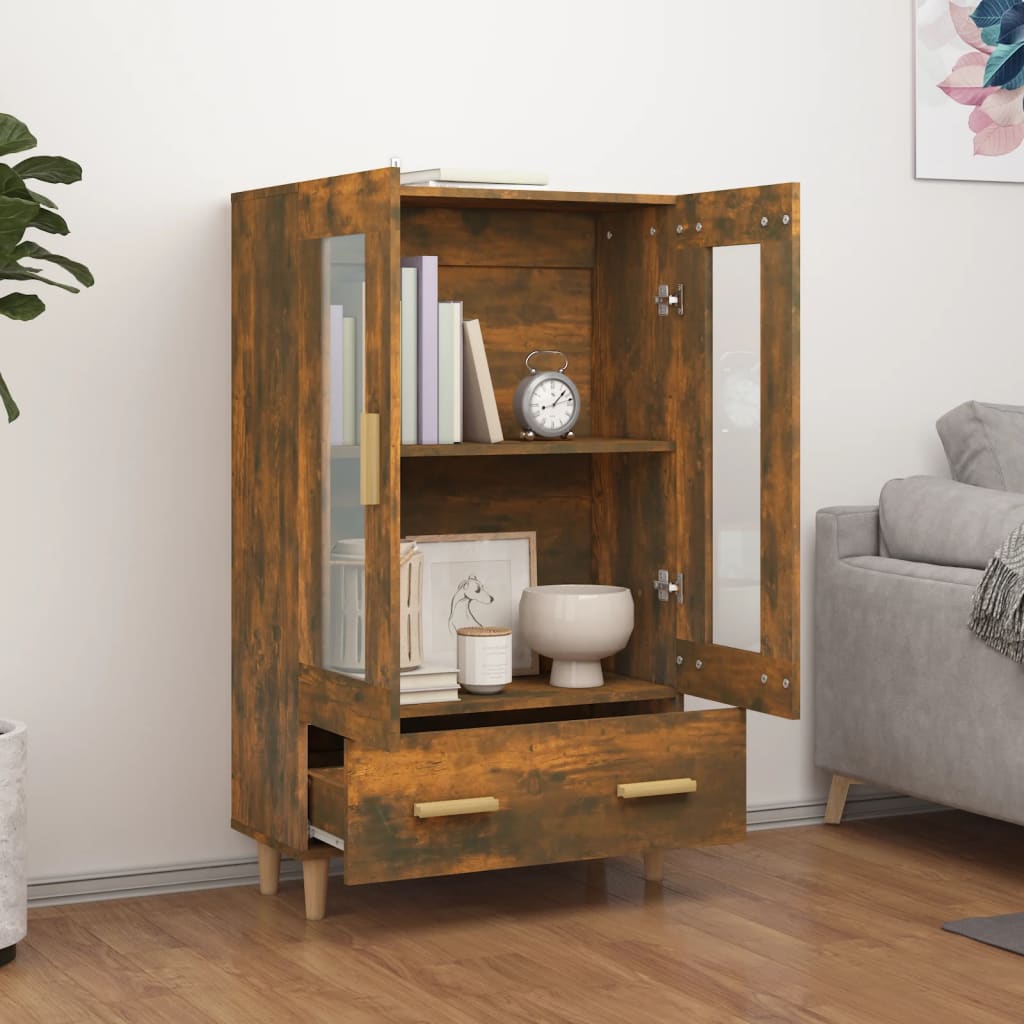 Komoda boja dimljenog hrasta 70 x 31 x 115 cm konstruirano drvo