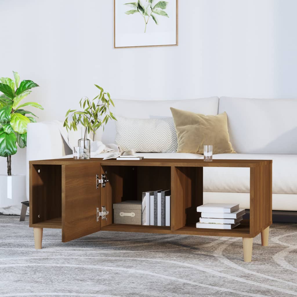 Stolić za kavu boja hrasta 102 x 50 x 40 cm konstruirano drvo