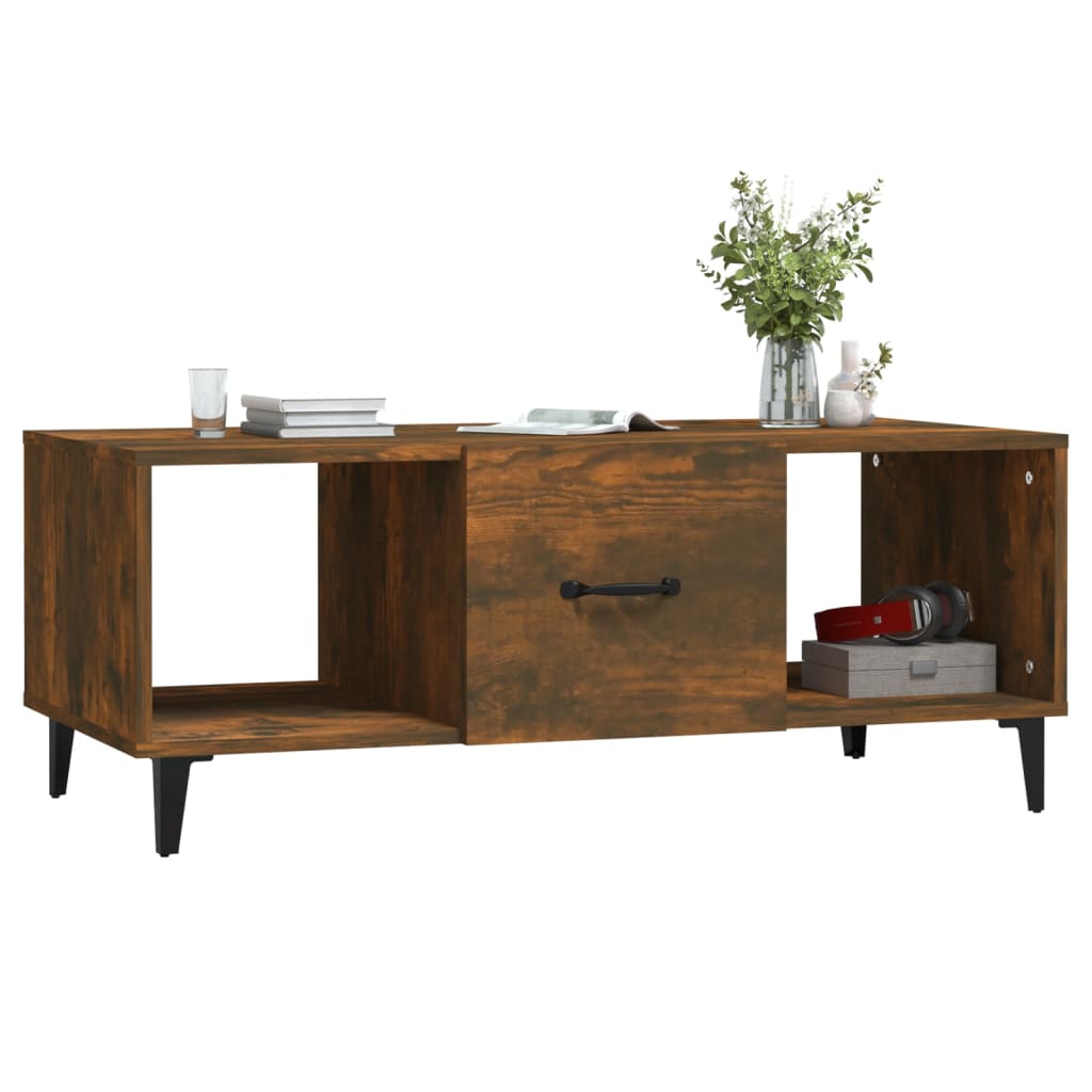 Stolić za kavu boja hrasta 102 x 50 x 40 cm konstruirano drvo