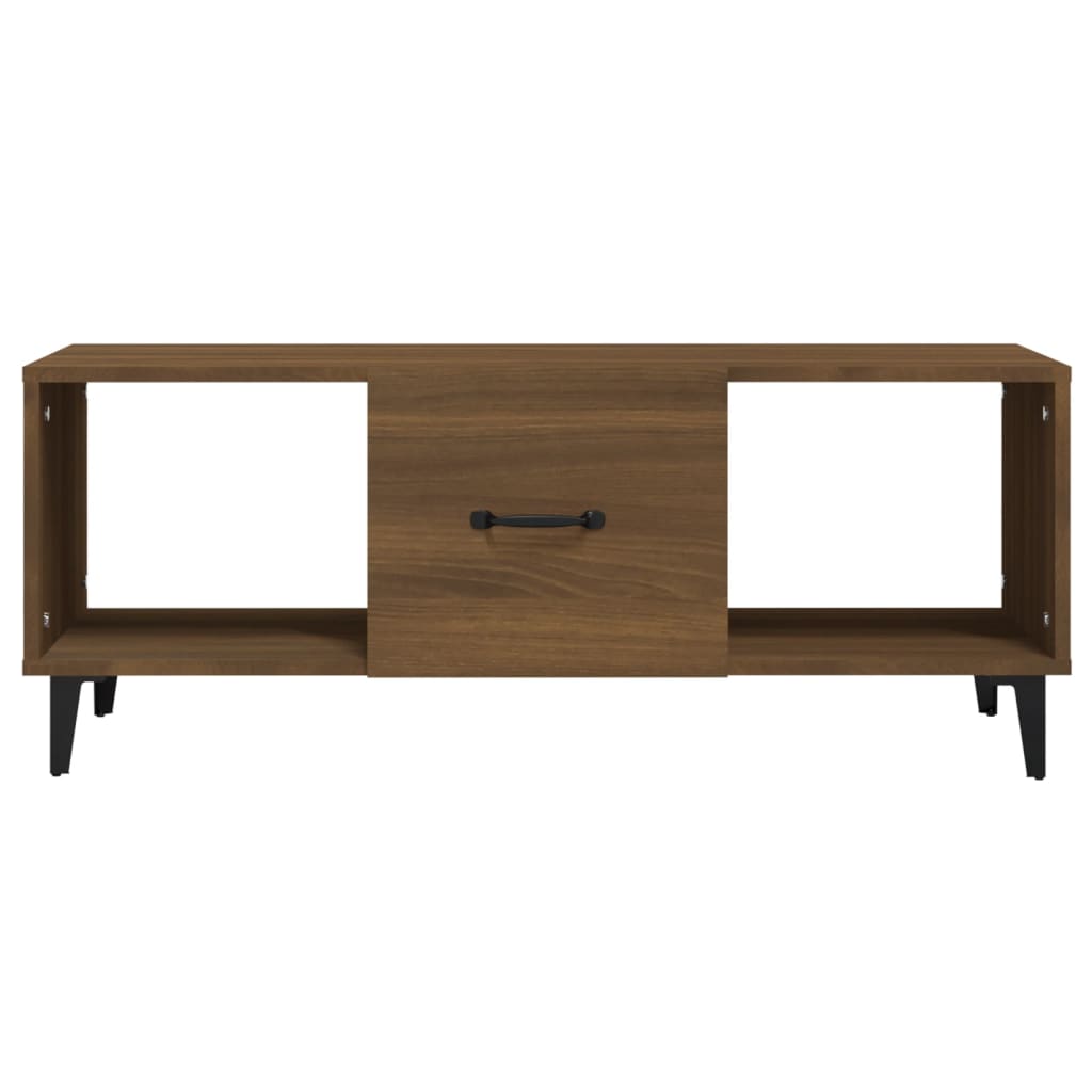 Stolić za kavu boja smeđeg hrasta 102x50x40cm konstruirano drvo