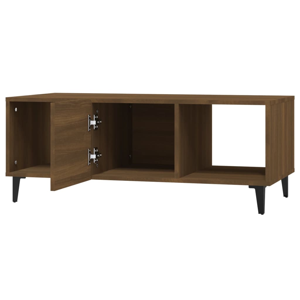 Stolić za kavu boja smeđeg hrasta 102x50x40cm konstruirano drvo