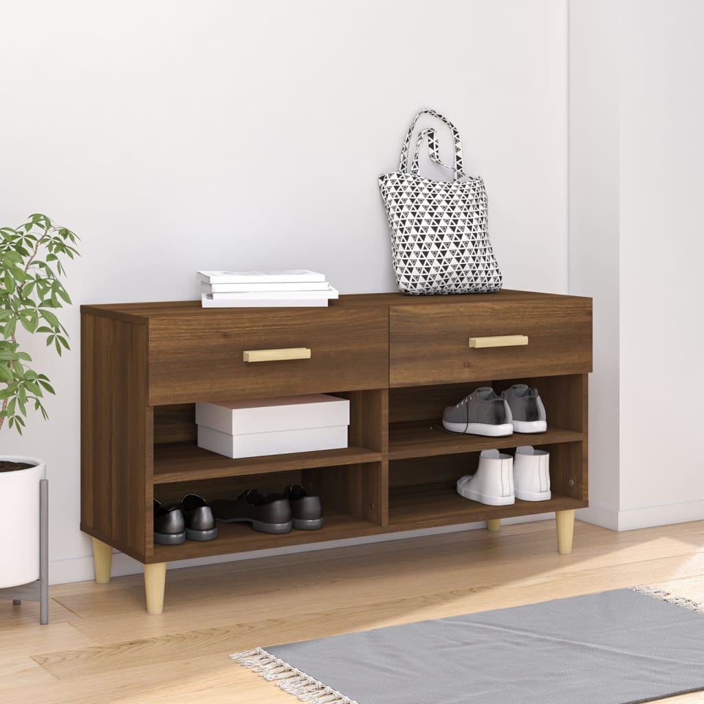 Ormarić za cipele smeđi hrast 102x35x55 cm konstruirano drvo