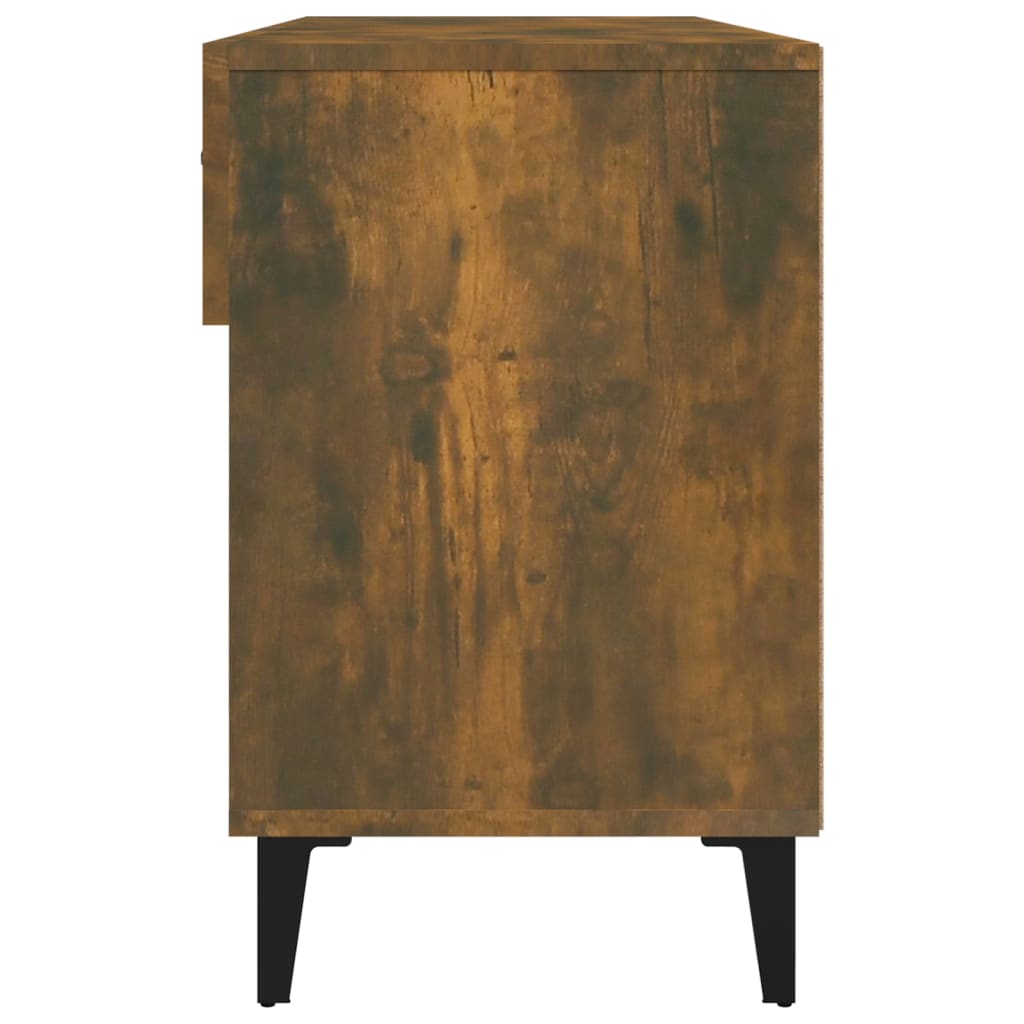 Ormarić za cipele dimljeni hrast 102x35x55 cm konstruirano drvo