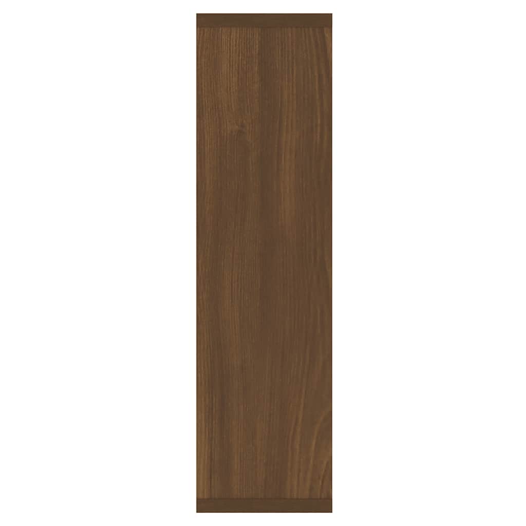 Ormarić s ogledalom LED boja smeđeg hrasta 76 x 15 x 55 cm