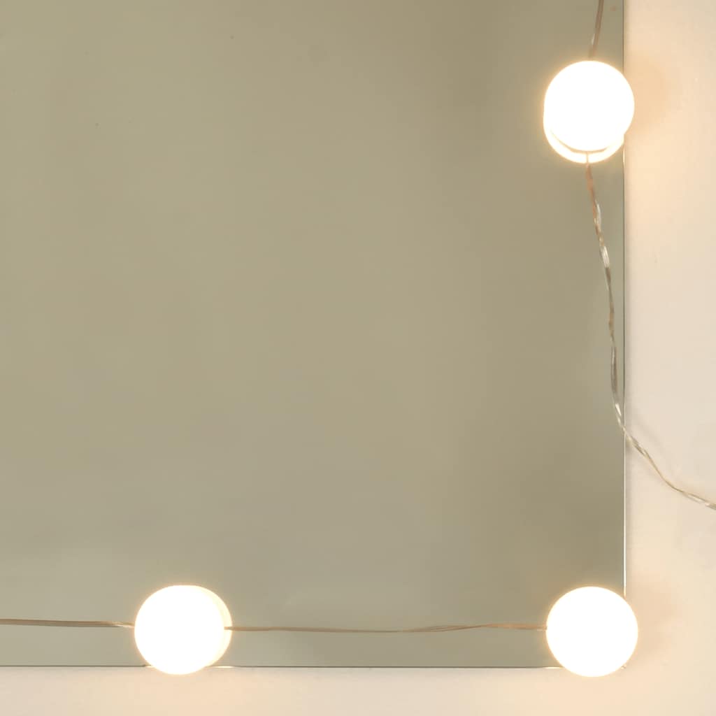 Ormarić s ogledalom LED boja smeđeg hrasta 76 x 15 x 55 cm