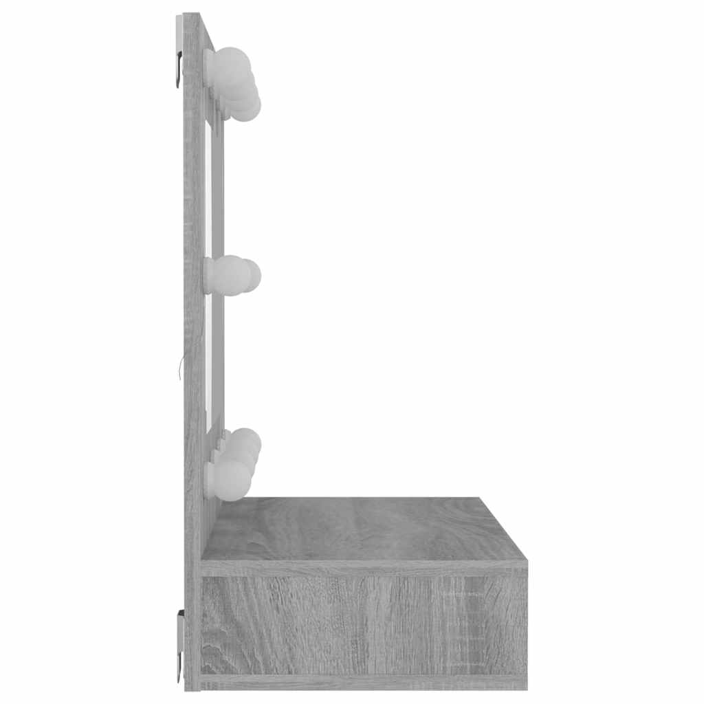 Ormarić s ogledalom LED boja hrasta sonome 60x31,5x62 cm