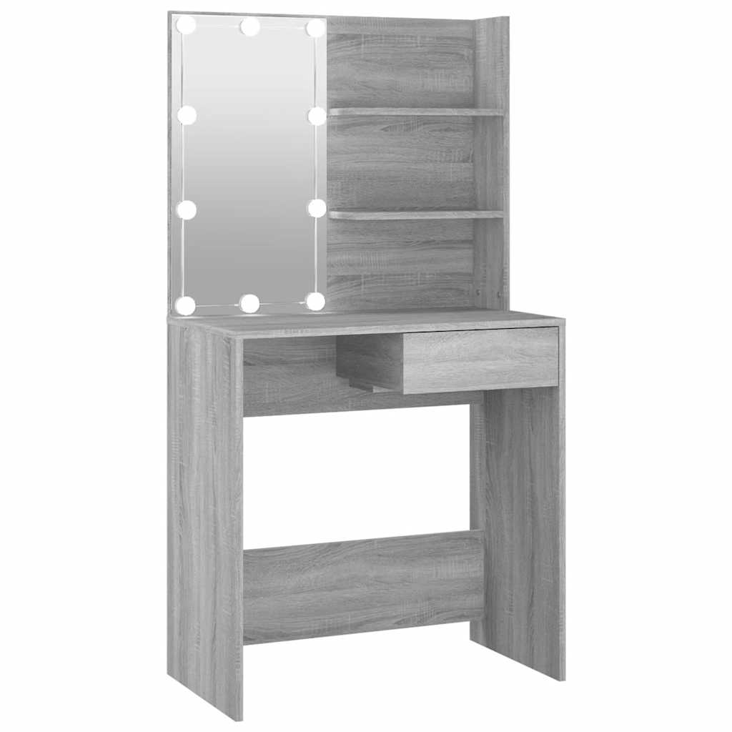 Toaletni stolić LED boja hrasta sonome 74,5 x 40 x 141 cm