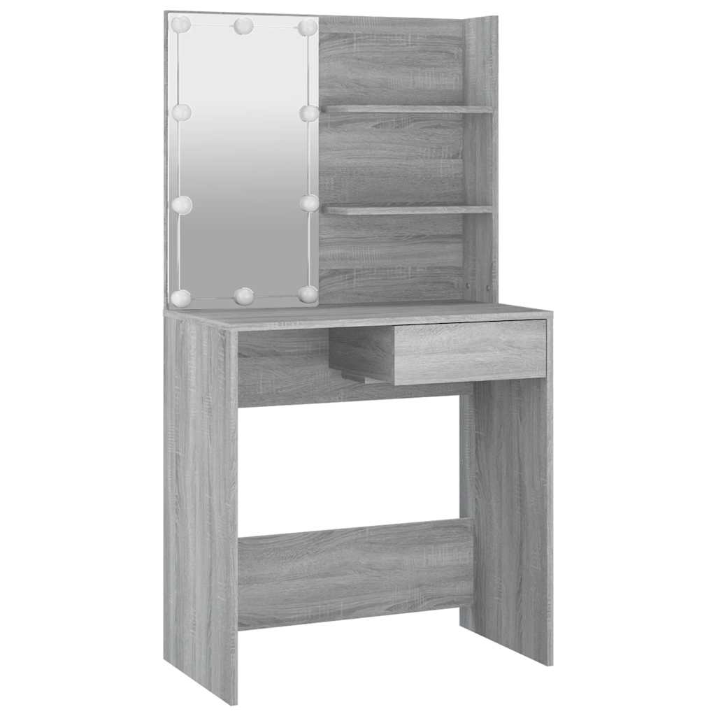 Toaletni stolić LED boja hrasta sonome 74,5 x 40 x 141 cm