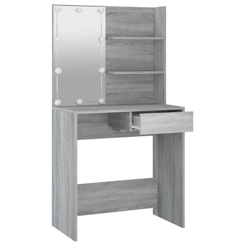 Toaletni stolić LED boja hrasta sonome 74,5 x 40 x 141 cm