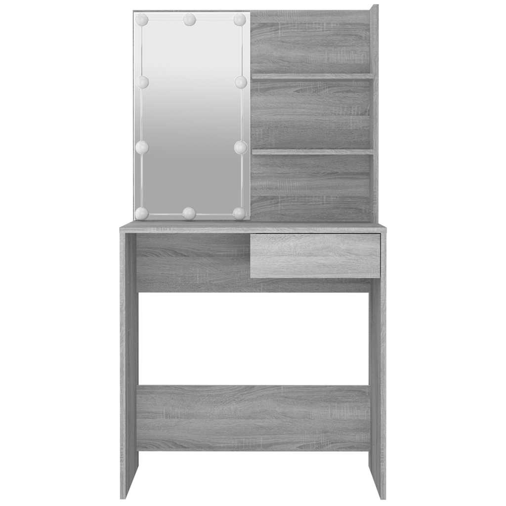 Toaletni stolić LED boja hrasta sonome 74,5 x 40 x 141 cm