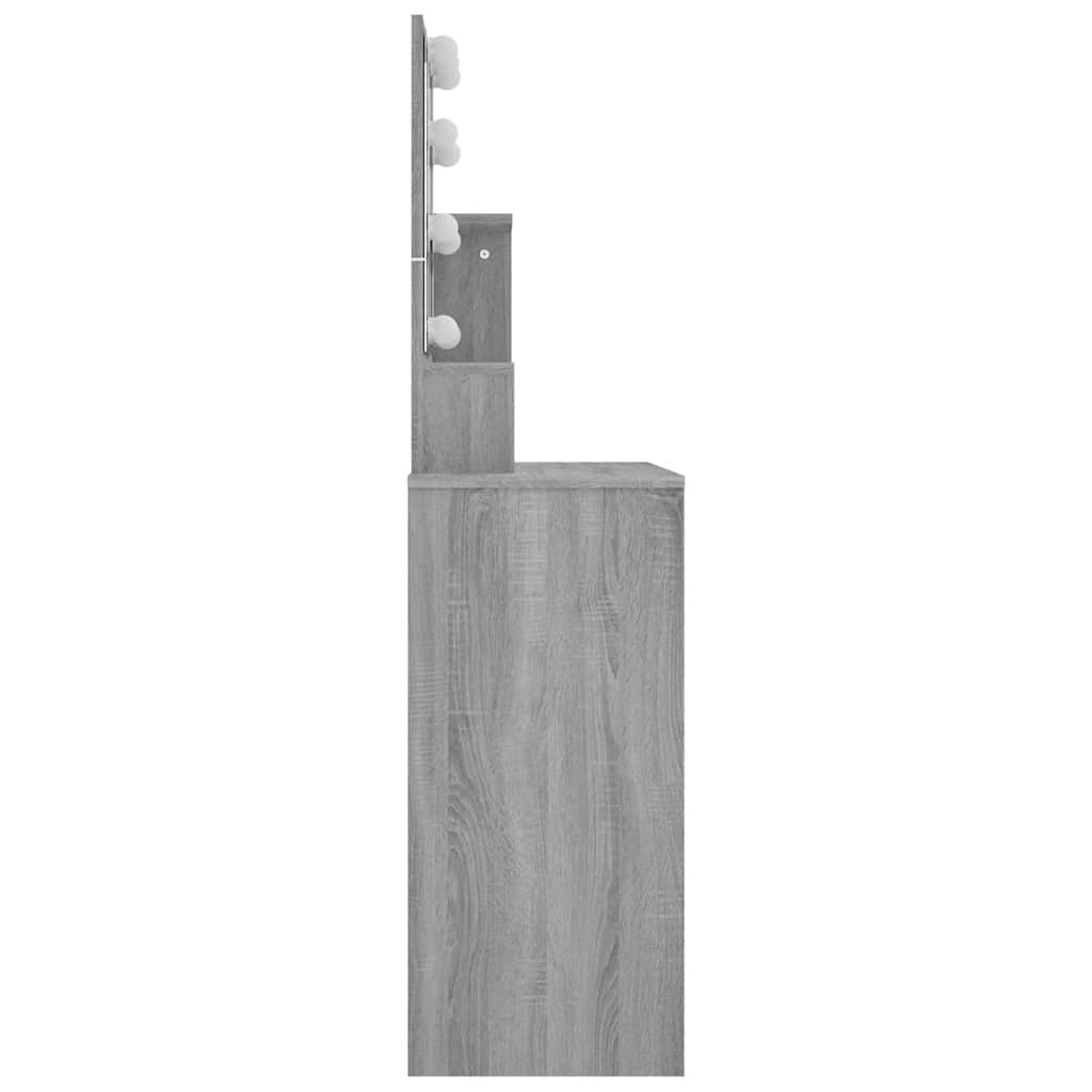 Toaletni stolić LED boja hrasta sonome 86,5x35x136 cm