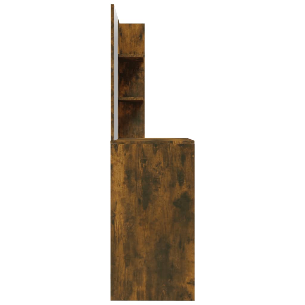 Toaletni stolić s ogledalom boja dimljenog hrasta 74,5x40x141cm