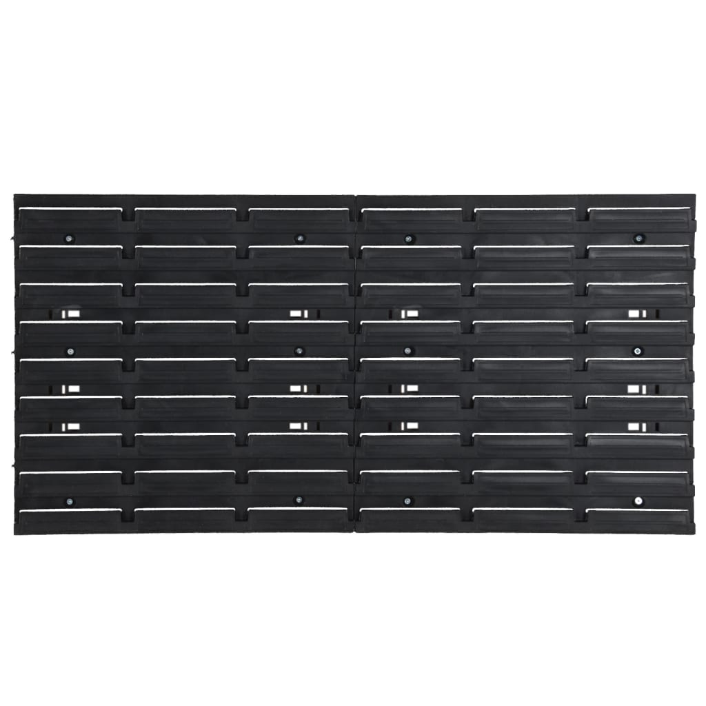Set polica za radionicu od 26 dijelova, crvene i crne, 77 x 39 cm, polipropilen