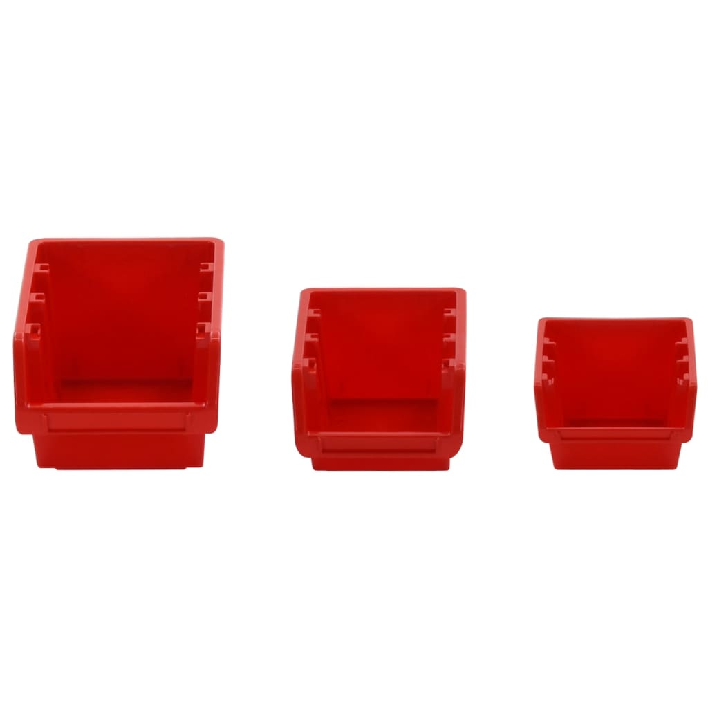 Set polica za radionicu od 26 dijelova, crvene i crne, 77 x 39 cm, polipropilen