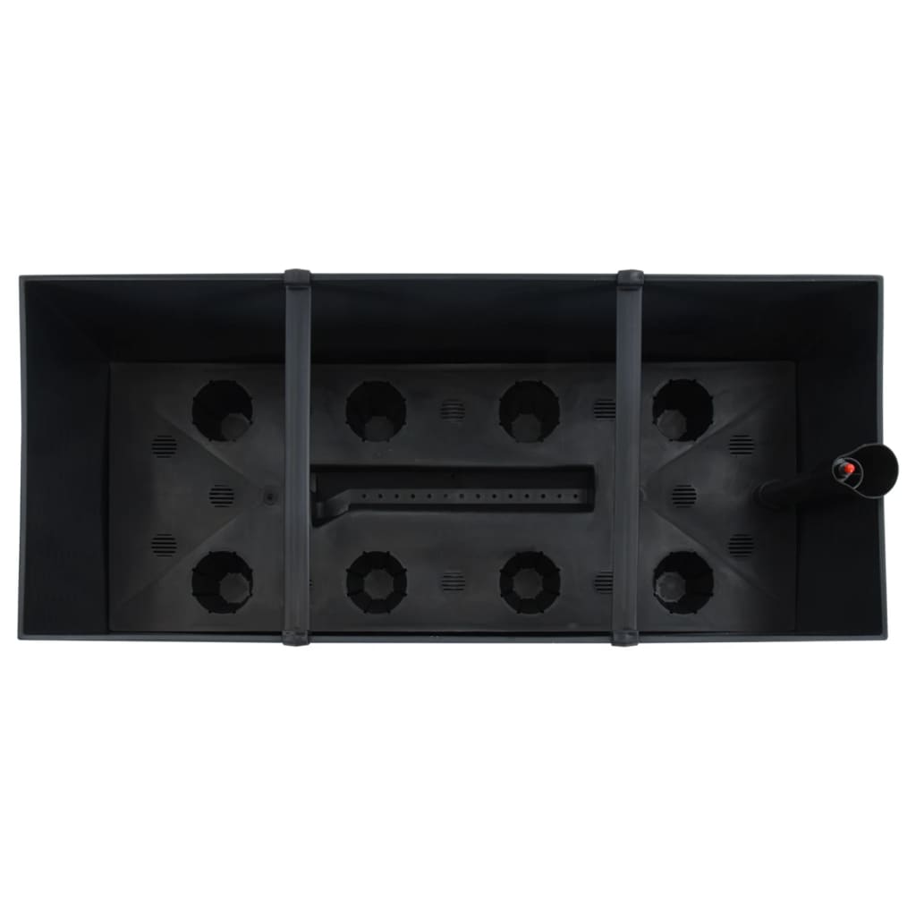 Povišena vrtna gredica antracit 60 x 25 x 46 cm PP ratan