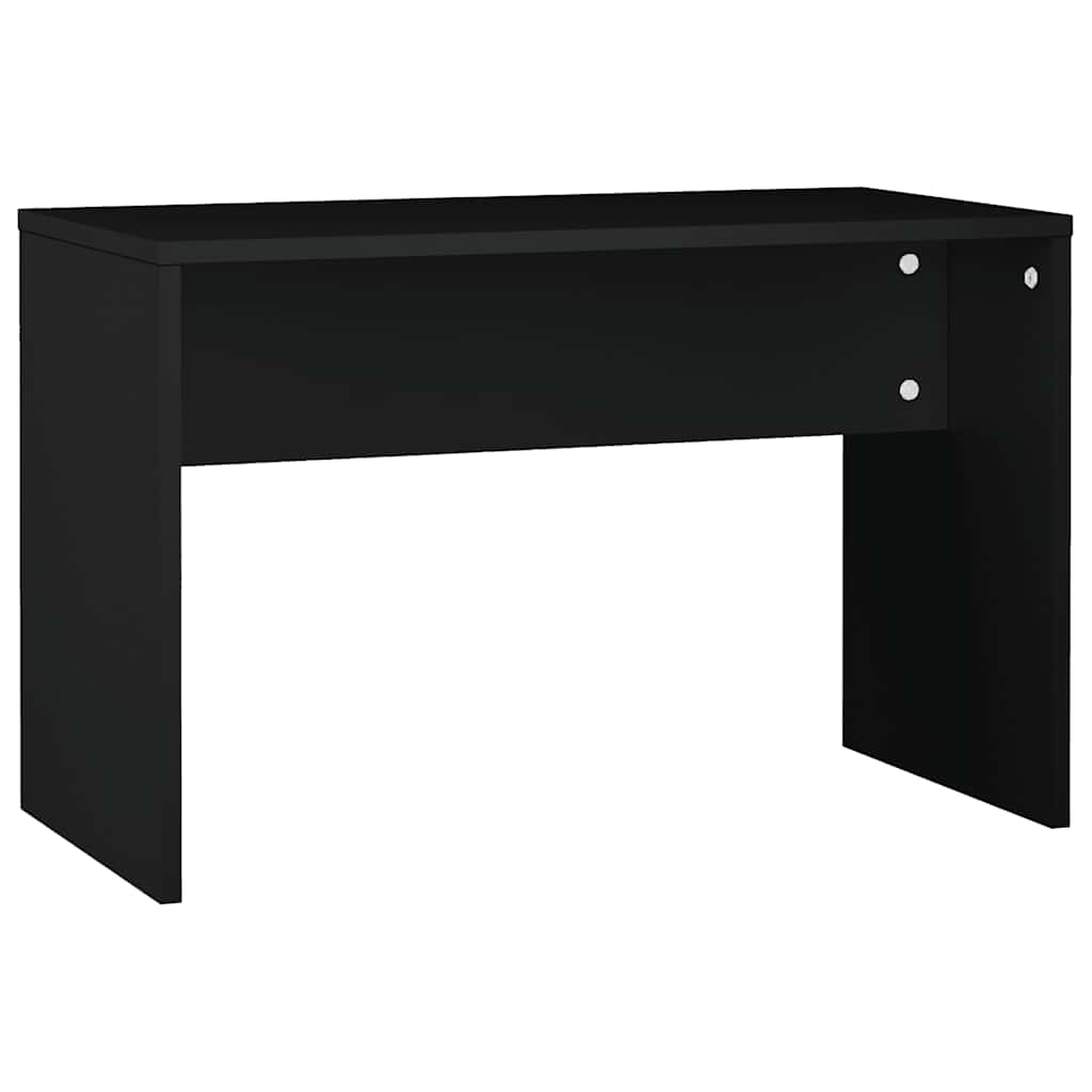 Set toaletnog stolića LED crni od konstruiranog drva