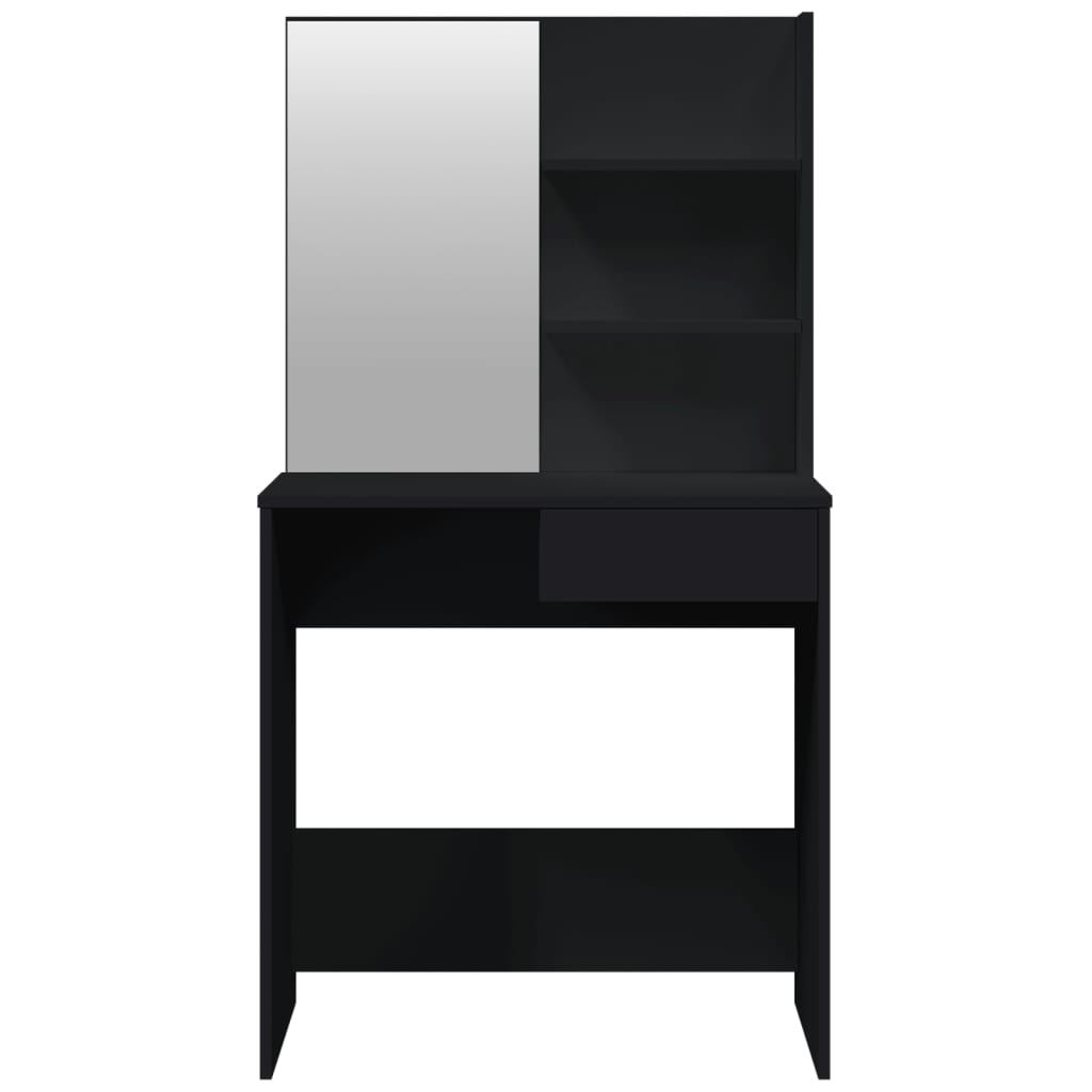 Set toaletnog stolića crni 74,5 x 40 x 141 cm