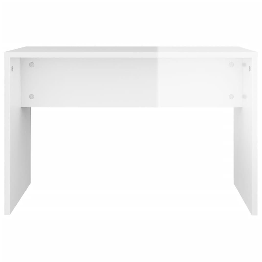 Set toaletni stolić svjetlima sjajni bijeli 74,5x40x141 cm