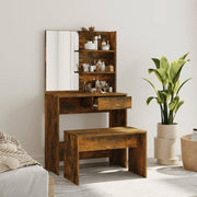 Set toaletni stolić boja dimljenog hrasta 74,5x40x141 cm