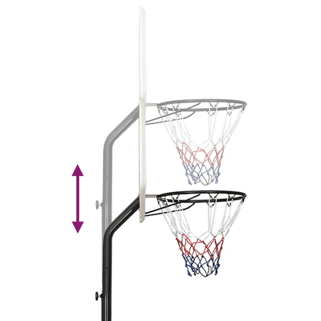 Košarkaški stalak bijeli 282 - 352 cm od polietilena