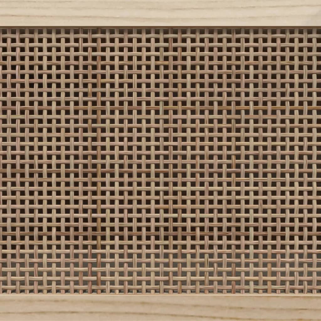 TV ormarić crni 80 x 30 x 40 cm od borovine i prirodnog ratana