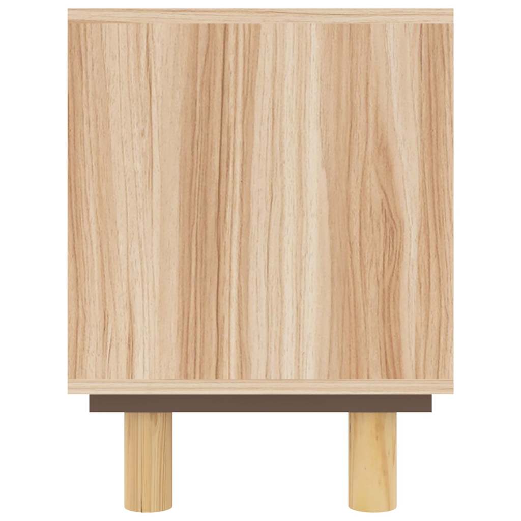 TV ormarić smeđi 80 x 30 x 40 cm od borovine i prirodnog ratana