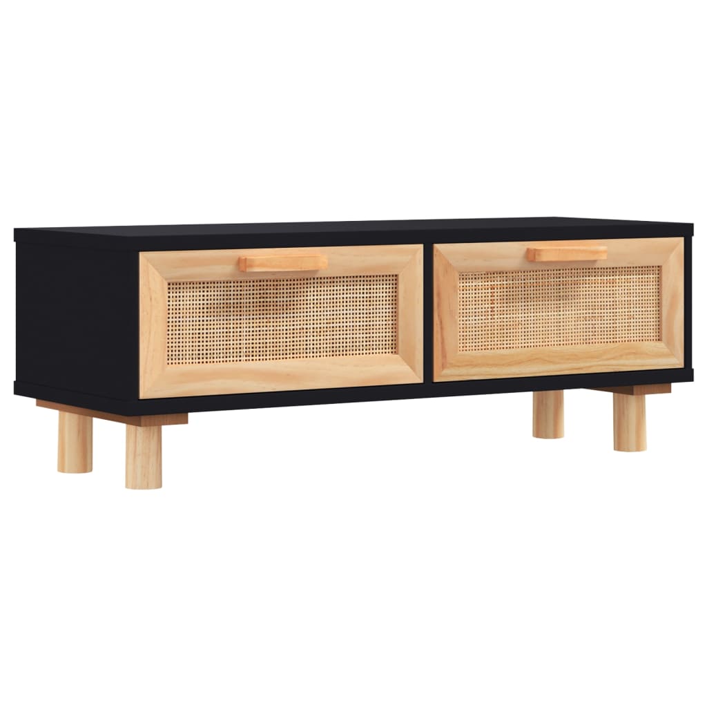 Stolić za kavu crni 80x40x30 cm konstruirano drvo i borovina