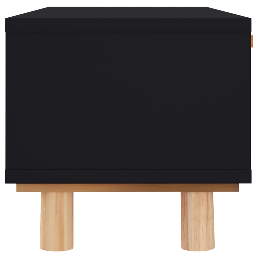 Stolić za kavu crni 80x40x30 cm konstruirano drvo i borovina