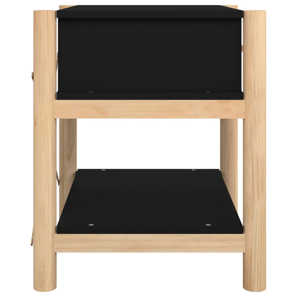 Noćni ormarići 2 kom crni 42 x 38 x 45 cm od konstruiranog drva