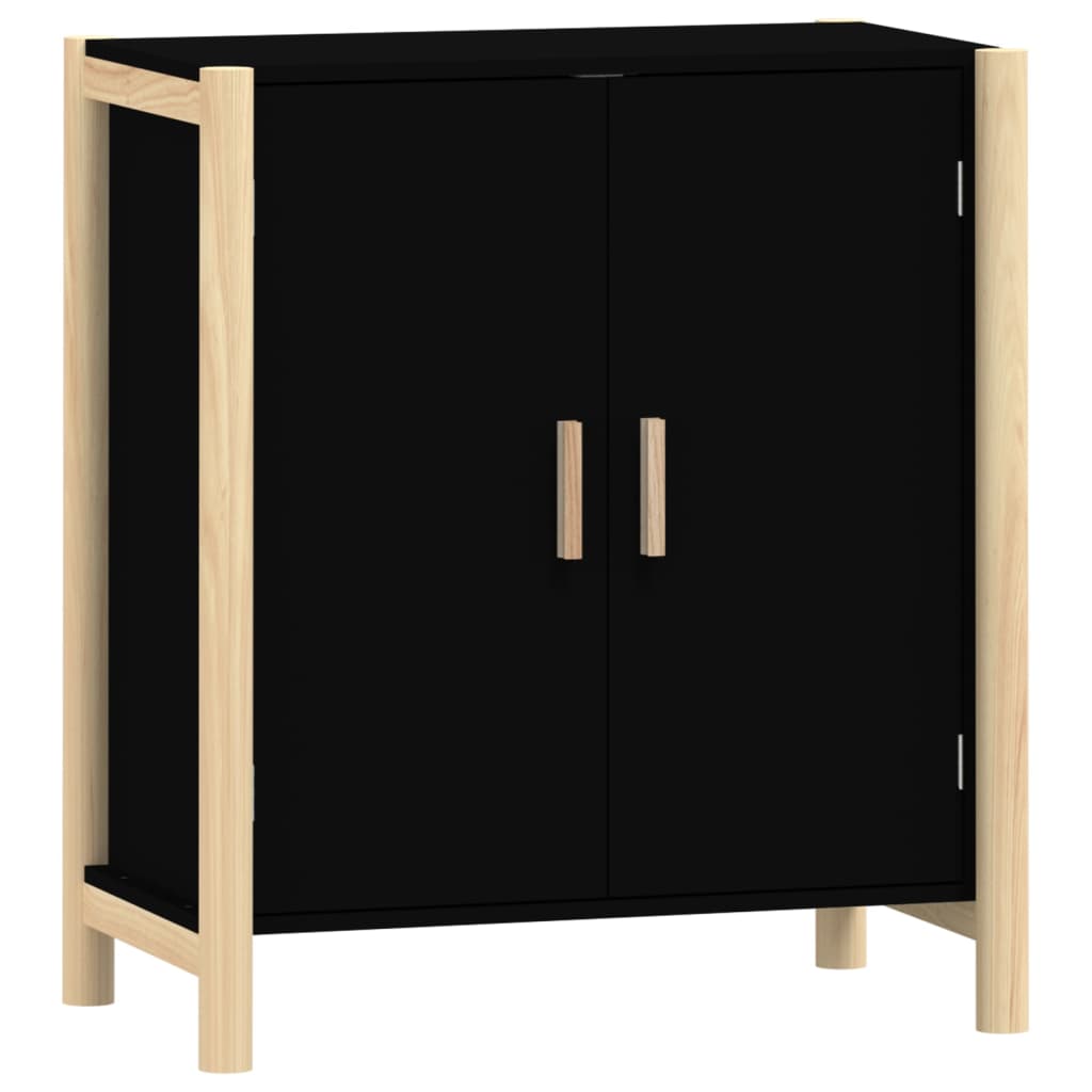 Komoda crna 62 x 38 x 70 cm od konstruiranog drva
